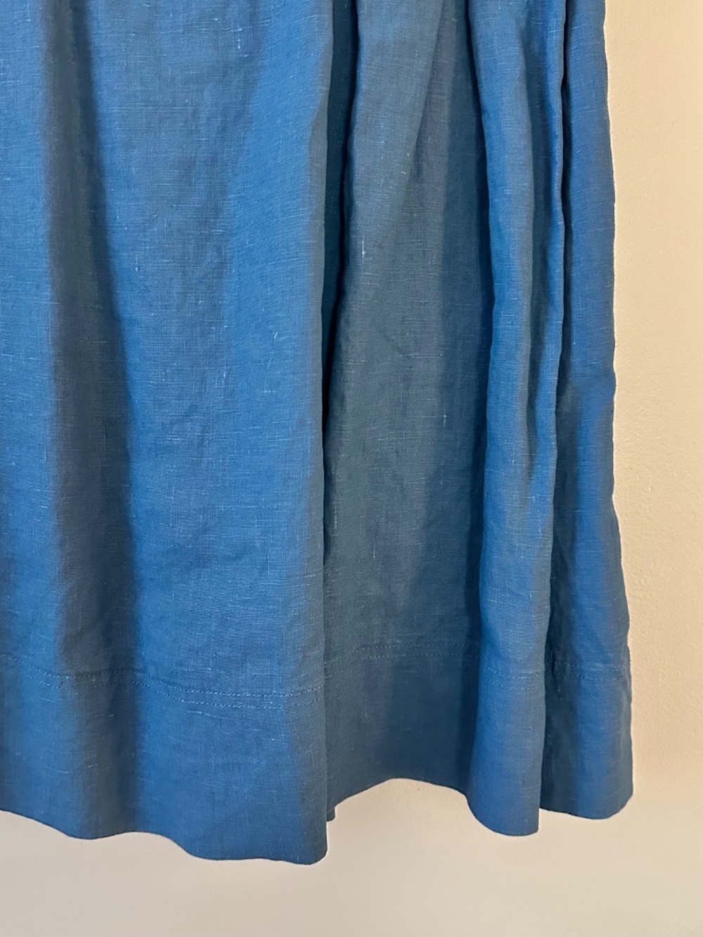NWT GAP Linen Mini Dress Blue - Picture 2 of 8